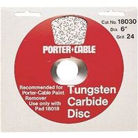abrasive carbide grinding disc 24 grit, 6in.