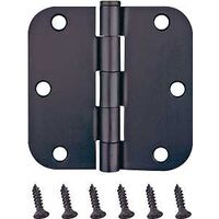 Round Corner Door Hinge, 4in. x 4in. Bronze