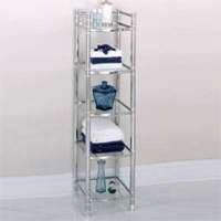linen tower, chrome