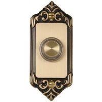 deco button lighted rim, brass plated