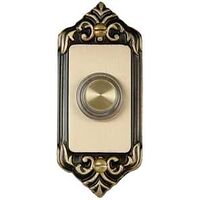 deco button light rim, brass plated