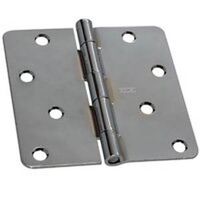 round corner hinge, chrome