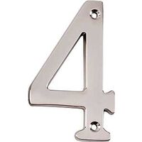 house number 4, 4in. satin nickel