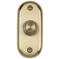 Lighted Rim Round Button, Brass Plated