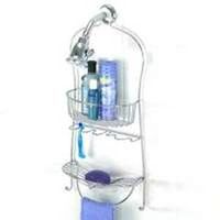 shower head caddy, chrome