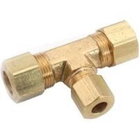 brass compression tee, 3/8in.