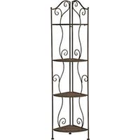 8930588 - CORNER SHELF DARK WOOD LOOK