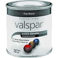 Indoor Outdoor Decorator Acrylic Latex Paint, 1/2 Pt Flat Black