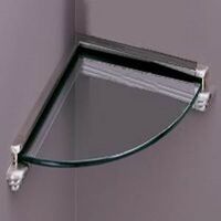 Tier Collection Corner Shelf, 12" x 12" Etched Gray