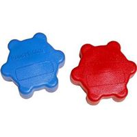 faucet mits, red & blue
