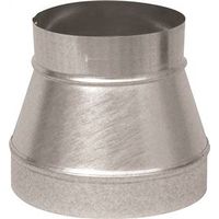Imperial GV1269 Stove Pipe Reducer, 9 X 6 in, Small End Crimped, 26 ga, Galvanized
