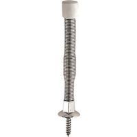 spring door stop, chrome