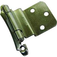 face mount inset hinge, satin nickel