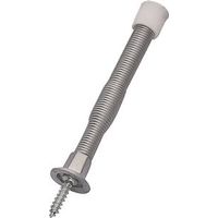 spring door stop, satin chrome