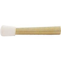 Heavy Duty Spring Door Stop, Polished Brass