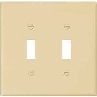 two gang switch plate, almond