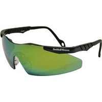 safety glasses with gold metallic mirror lens