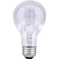 clear incandescent bulb, 75 watts