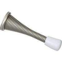 spring door stop, 2 13/16in. satin nickel