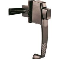 Push Button Door Latch with Keyed Lock, Black