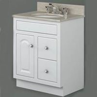 vanity 1 door & 2 drawer white rta