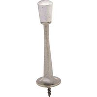 rigid door stop, 3 1/8in. antique brass
