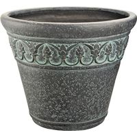 9085408 - 16IN ROUND PLANTER VERDIGRIS