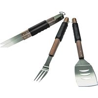 GrillPro 40110 Barbeque Tool Set With Wooden Handle
