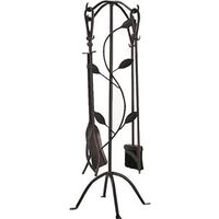Bronze Fireplace Set, 5 Pc