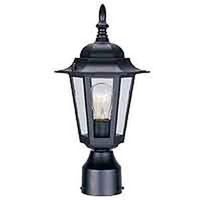 medium aluminum post lantern black