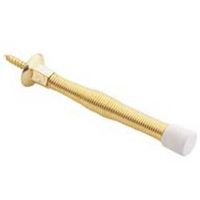 spring door stop brass, 3 1/8in. brass