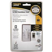 Powerzone TNIW060 In-Wall Indoor Thumbdial Spring Wound Timer