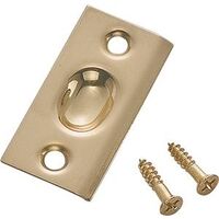 Square Corner Strike Plate, Polished Brass
