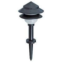 2 Tier Replacement Low Voltage Outdoor Plastic Light, Black