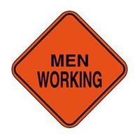 men working sign, 48in.