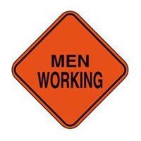 Men Working Sign, 48in.
