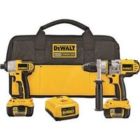 Dewalt LI-Ion Cordless Hammer Drill & Impact Driver Kit, 18V