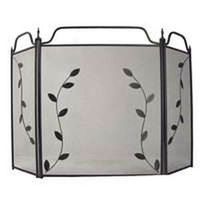 three panel fireplace screen, bronze