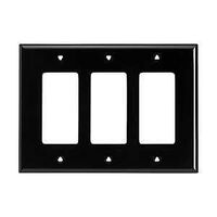 Three Decor Wall Plate, Black