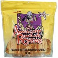 peanut butter rawhide chips, 16 oz