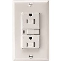 tamper resistant gfci outlet, 15 amp white
