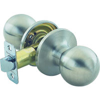 Ball Passage Knob Lockset, Stainless Steel