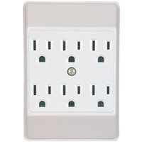 WHT 6OUTLET 3WIRE TAP         