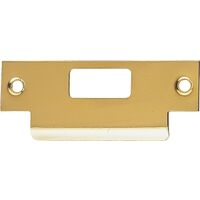 Large Lip Strike Plate, Polished Brass