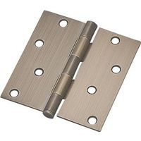 antique brass 4in. square residential hinge