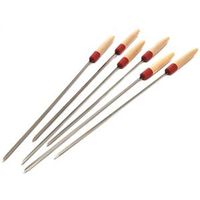 bent shaft skewers, 18in. steel