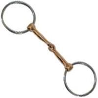 Stainless Steel Snaffle Bit with Copper Mouthpiece, 3in. Rings