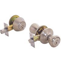 combo knob set single cylinder deadbolt stainless steel