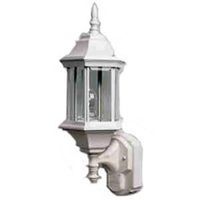 cast aluminum motion sensor lantern, white