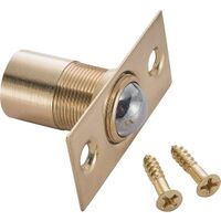 Ball Catch with Square Corner, Polished Brass